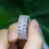 Teardrop CZ Stone Silver Women Wedding Ring R043