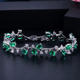 Leaf Cluster Tennis Bracelet 585 Yellow Women Jewelry B189