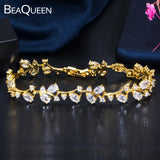 Leaf Cluster Tennis Bracelet 585 Yellow Women Jewelry B189