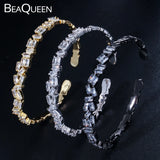 CZ Crystal Gun Baguette Cuff Bracelet B117
