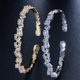 CZ Crystal Gun Baguette Cuff Bracelet B117