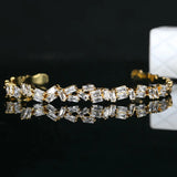 CZ Crystal Gun Baguette Cuff Bracelet B117
