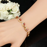 Indian Tennis Bracelet Purple CZ Crystal Women Jewelry Gift B128