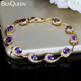 Indian Tennis Bracelet Purple CZ Crystal Women Jewelry Gift B128