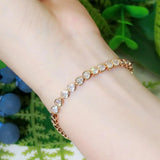 Romantic CZ Stones Tennis Bracelet Wedding Jewelry Gift