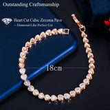 Romantic CZ Stones Tennis Bracelet Wedding Jewelry Gift