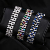 Colorful Crystal Zirconia Bridal Bracelet B033