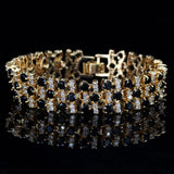 Dubai Bangles Bridal Jewelry CZ Wide Bracelet for Women