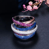 Unisex Cubic Zirconia Statement Dubai Rings Jewelry R076