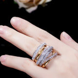 Unisex Cubic Zirconia Statement Dubai Rings Jewelry R076