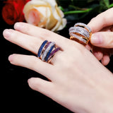 Unisex Cubic Zirconia Statement Dubai Rings Jewelry R076