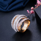 Unisex Cubic Zirconia Statement Dubai Rings Jewelry R076