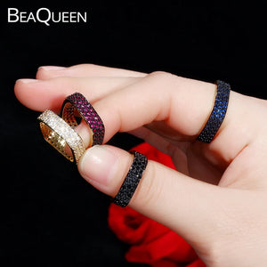 Yellow CZ Stones Wedding Bands Engagement Rings Women Jewelry R105