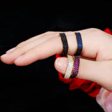 Yellow CZ Stones Wedding Bands Engagement Rings Women Jewelry R105