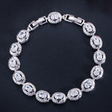 Yellow Indian Jewelry Oval CZ Crystal Tennis Bracelet