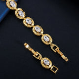 Yellow Indian Jewelry Oval CZ Crystal Tennis Bracelet