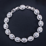 Yellow Indian Jewelry Oval CZ Crystal Tennis Bracelet