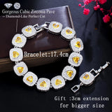Red Heart Tennis Chain Bracelet for Women, Christmas Jewelry Gift