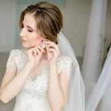CZ Stone Non Pierced Ear Clip Bridal Earring