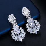 CZ Stone Non Pierced Ear Clip Bridal Earring