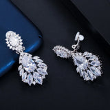 CZ Stone Non Pierced Ear Clip Bridal Earring