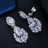 CZ Stone Non Pierced Ear Clip Bridal Earring