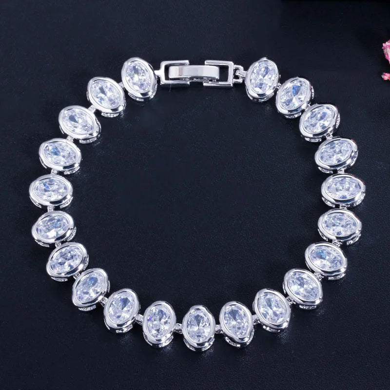Champagne Cubic Zirconia Crystal Bracelet for Women