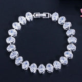 Champagne Cubic Zirconia Crystal Bracelet for Women