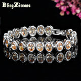 Champagne Cubic Zirconia Crystal Bracelet for Women