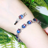 Sparkling Rainbow CZ Pave Bracelet for Women Party B227