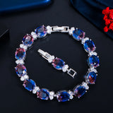 Sparkling Rainbow CZ Pave Bracelet for Women Party B227