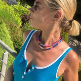 Rainbow Beach Heishi Beads Necklace Choker for DIY Jewelry Making