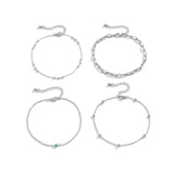 Beach Resort Thin Chain Mixed Ladies Anklet