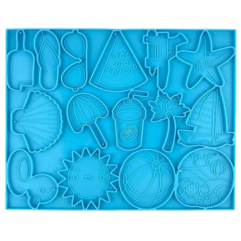 Beach Series Silicone Keychain Mold for DIY Decoration