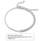 Stainless Steel Rope Twist Chain Anklet Summer Foot Bracelet
