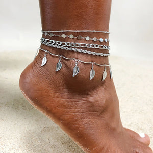 Stainless Steel Rope Twist Chain Anklet Summer Foot Bracelet