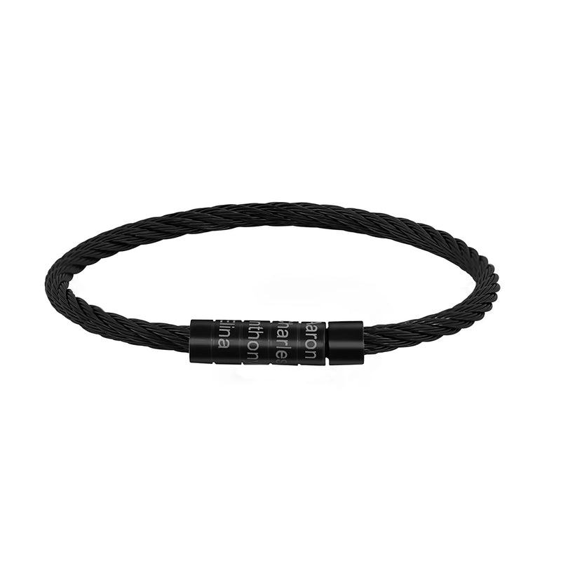 Personalized Name Bead Bracelet for Men