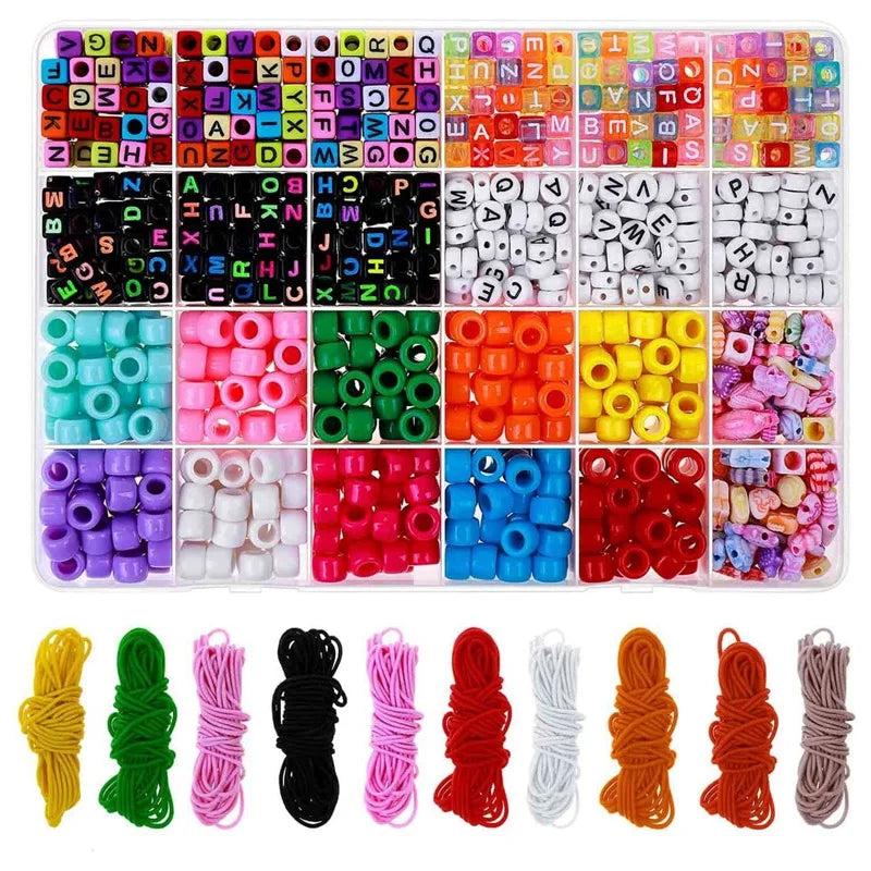 Friendship Bracelet Making Kit with Beads, Letters, Charms