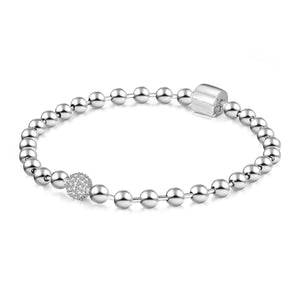 Bead Chain Bracelet 925 Sterling Silver Charm Bracelet Girl Lucky Jewelry