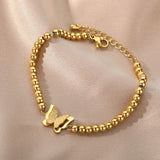 Stainless Steel Butterfly Pendant Bracelet Femme Couple Jewerly