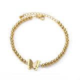 Stainless Steel Butterfly Pendant Bracelet Femme Couple Jewerly