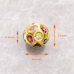 Colorful Stones 925 Silver European DIY Jewelry Accesorie