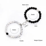 Heart Magnetic Bead Couple Bracelets Set Attraction Friendship Wish Bracelet