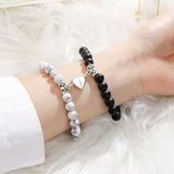 Heart Magnetic Bead Couple Bracelets Set Attraction Friendship Wish Bracelet