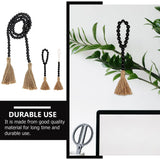 Wooden Hanging Garland Tassel Farmhouse Home Rustic Ornament Prayer Pendant