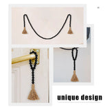 Wooden Hanging Garland Tassel Farmhouse Home Rustic Ornament Prayer Pendant