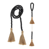 Wooden Hanging Garland Tassel Farmhouse Home Rustic Ornament Prayer Pendant