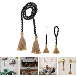 Wooden Hanging Garland Tassel Farmhouse Home Rustic Ornament Prayer Pendant
