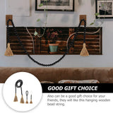 Wooden Hanging Garland Tassel Farmhouse Home Rustic Ornament Prayer Pendant