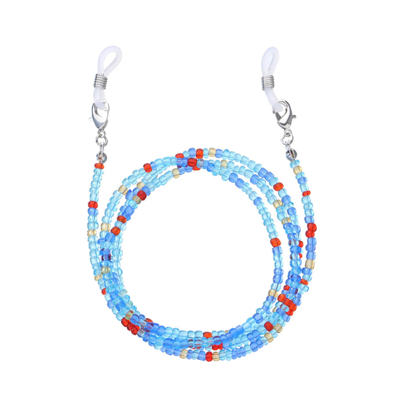 Colorful Bead Face Mask Lanyard Holder